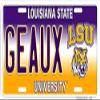 Signs 4 Fun Parody License Plate | Louisiana State Tigers Geaux | 12 x 6 Decorative License Plate | Decoration Plate for Vehicle/Wall | Man Cave Decorations | Made in The USA view 1