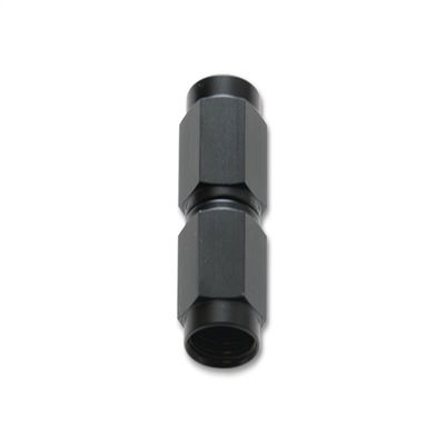 Vibrant Performance 10703 Fitting, Adapter, Straight, 8 AN Female to 8 AN Female, Aluminum, Black Anodized, Each