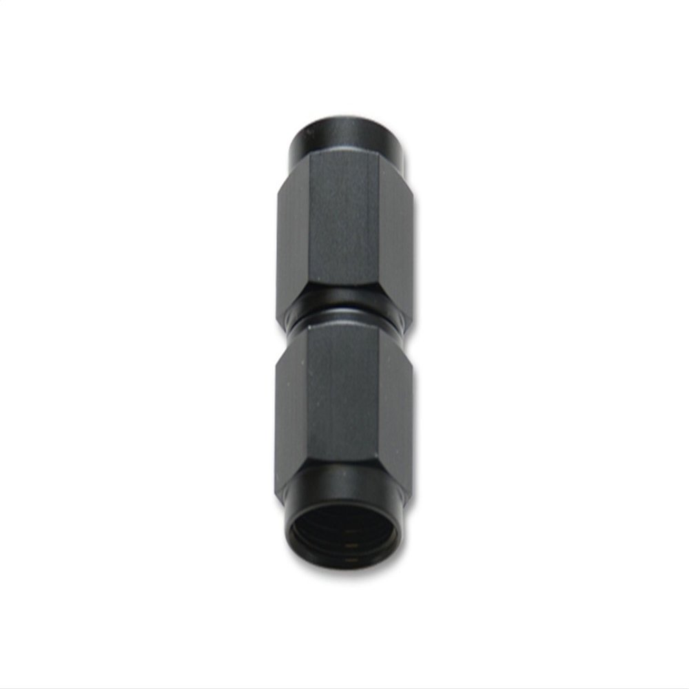 Vibrant Performance 10703 Fitting, Adapter, Straight, 8 AN Female to 8 AN Female, Aluminum, Black Anodized, Each