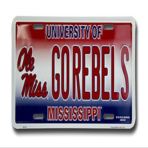 Officially Licensed Ole Miss Rebels "Go Rebels" License Plate 6" X 12"