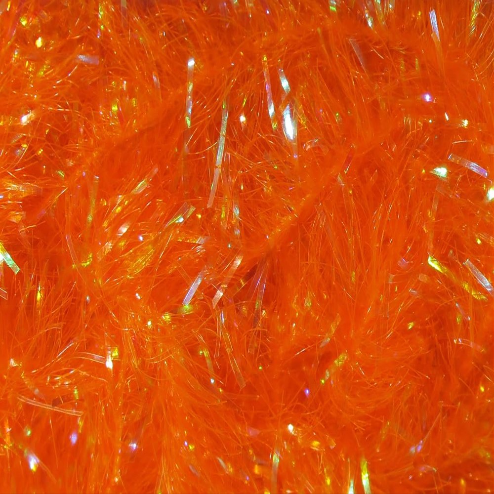 Hareline Fly Tying Cactus Chenille - Large, Hot Orange