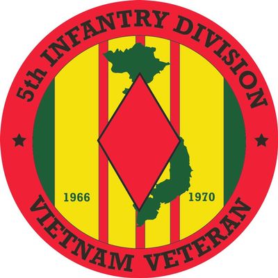 5th Infantry Division Vietnam Veteran 3.8 Inch Decal