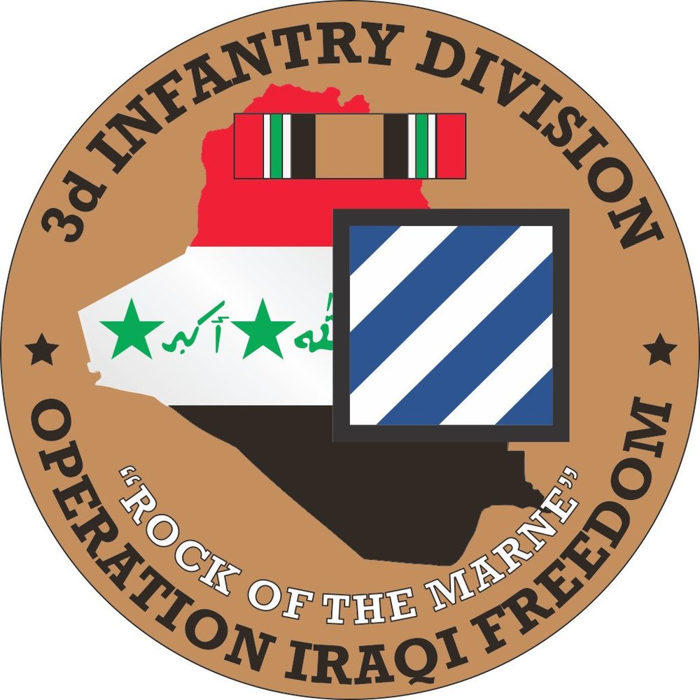 3rd Infantry Division OIF 5.5 Inch Decal (2 Pack)