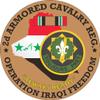 2nd Armored Cavalry OIF 3.8 Inch Decal (2 Pack) view 1