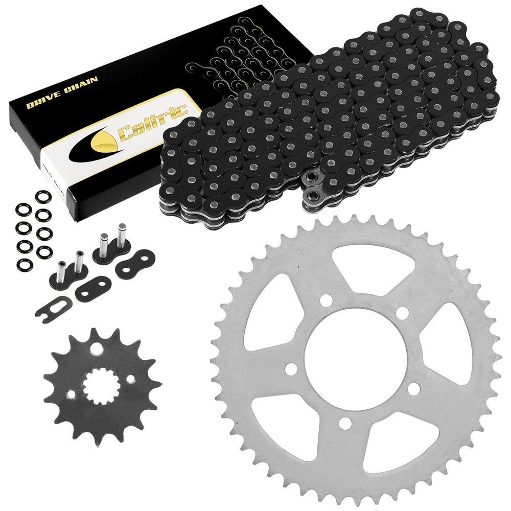 Caltric Black O-Ring Drive Chain & Sprockets Kit Compatible with Suzuki Vz800 Vz-800 Marauder 1997-2004
