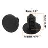 uxcell Car Door Fender 8mm Hole Push Plastic Rivets Fastener Black 100 Pcs view 2