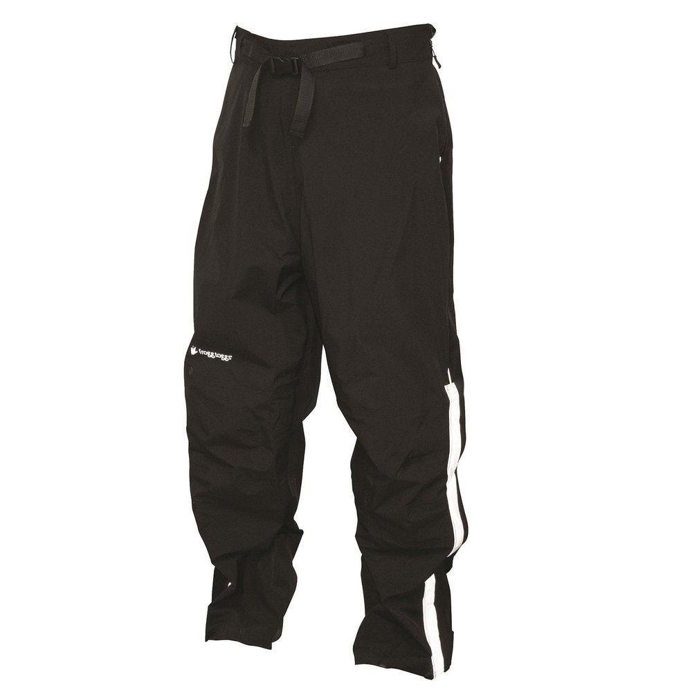 Frogg Toggs Pilot Frogg Road Pant, Black with Reflective, Small