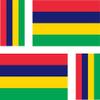 4 x Mauritius Flag Stickers for Car Motorcycle Suitcase Laptop view 1
