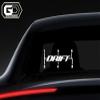 Drift Shift Knob Typography White 6" Vinyl Car Truck SUV Apple Mac Book Laptop Wall Electronics Surface view 1