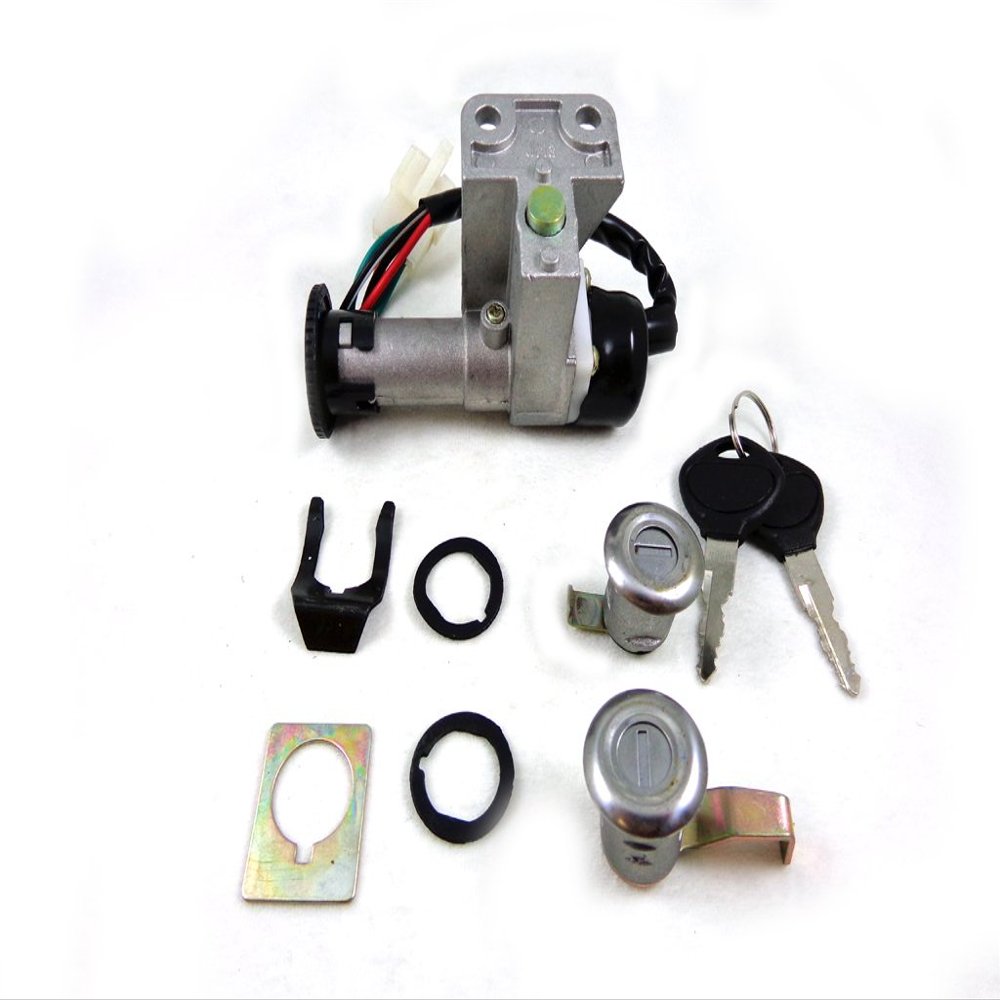 4 Wire Ignition Key Switch Assembly Set for 49cc 50cc 110cc 150cc 250cc Chinese Moped Scooter