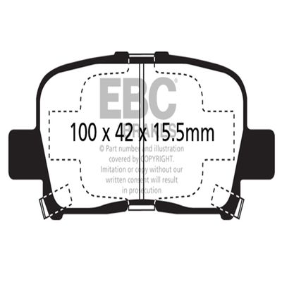 EBC Brakes Yellowstuff 4000 Series Street DP41662R to Fit HONDA,ACURA