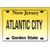 Atlantic City New Jersey License Plate Fridge Collector's Souvenir Magnet 2.5" X 3.5" view 1