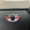 iJDMTOY Union Jack Style Wing Emblem Rings Compatible with Mini Cooper R60 Countryman R61 Paceman Door Lock Knobs, Red/Blue UK Flag Design view 4
