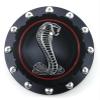 Scott Drake B-9030-Cobra-BK Billet Fuel Cap Black Cobra Emblem view 1
