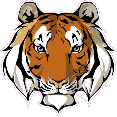 Tiger Head Decal 5" in The United States