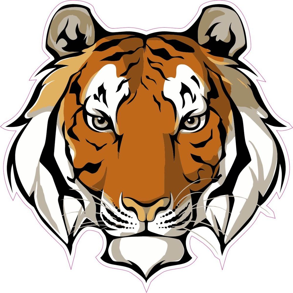 Tiger Head Decal 5" in The United States