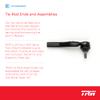 TRW JTE341 Left Outer Tie Rod End Compatible with Volvo S70 1998-2000 and Other Vehicle Applications view 4