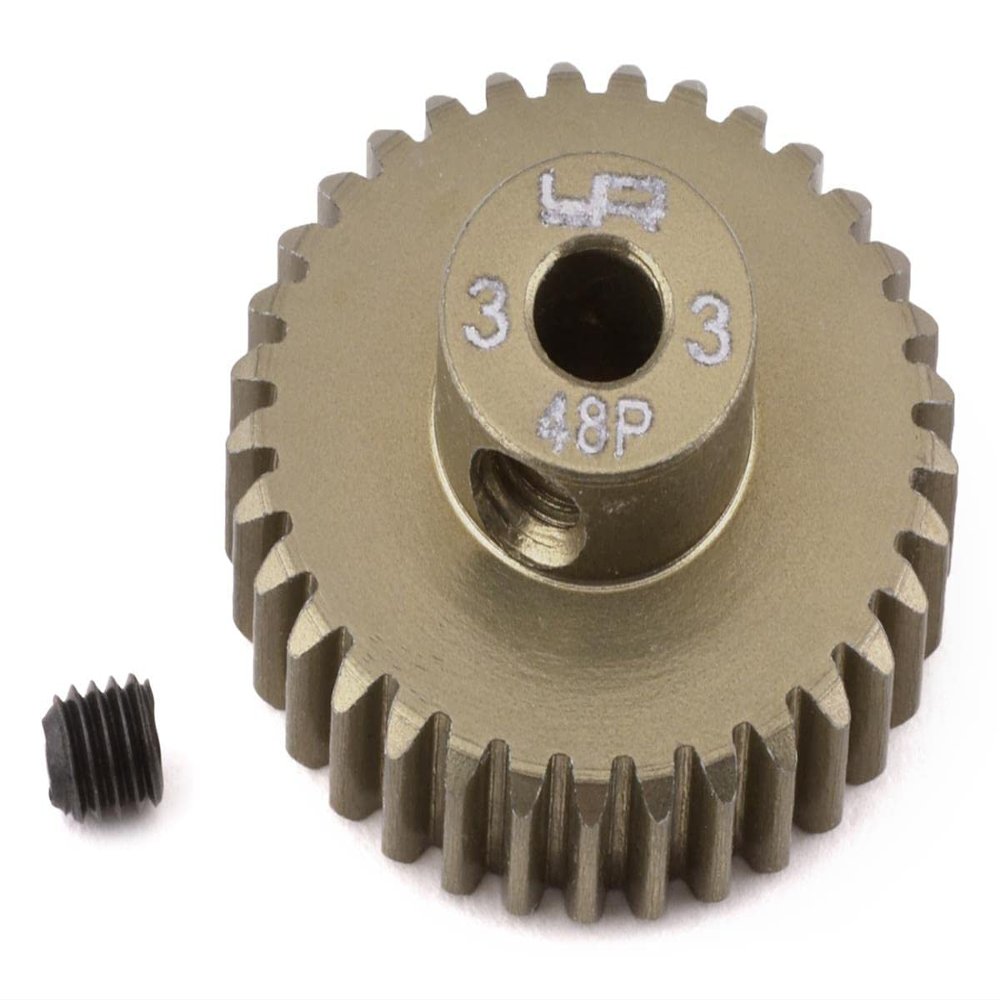 Yeah Racing MG-48033 Aluminum 7075 Hard Coated Motor Pinion 48P 33T