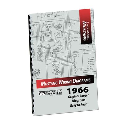 Scott Drake MP-2-P 1966 Mustang Wiring Diagram Manual Large Format