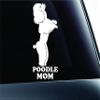 #2 Poodle Mom Symbol Decal Paw Print Dog Puppy Pet Family Breed Love Car Truck Sticker Window (White) view 1