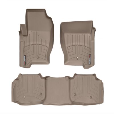 WeatherTech Custom Fit FloorLiners for Land Rover LR4 / Discovery 4-1st & 2nd Row (45362-1-3), Tan