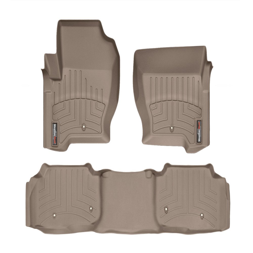 WeatherTech Custom Fit FloorLiners for Land Rover LR4 / Discovery 4-1st & 2nd Row (45362-1-3), Tan