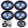 LONG HAUL Clear/White LED 2" Round Reverse Marker Light | Trailer RV 12V LED Lights | 4 Pack view 1