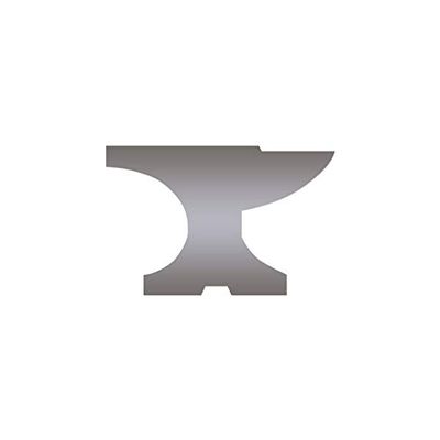 Blacksmith Anvil - Vinyl Decal Sticker - 9" x 5.75" - Silver