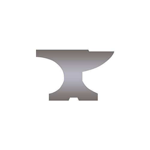 Blacksmith Anvil - Vinyl Decal Sticker - 9" x 5.75" - Silver