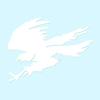 Hawk Eagle Falcon - Vinyl Decal Sticker - 7.75" x 5.75" - White view 1