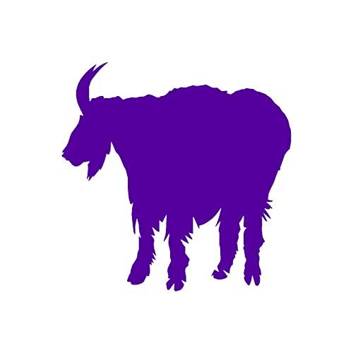 Mountain Billy Goat - Vinyl Decal Sticker - 5.75" x 5.75" - Purple