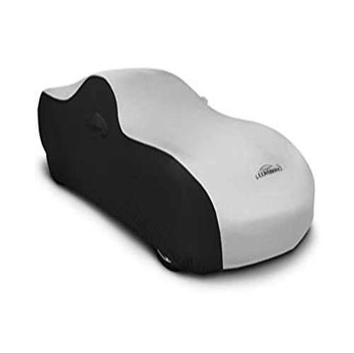Coverking Custom Fit Car Cover for Select GMC Sierra 1500 Models - Satin Stretch (Pearl White with Black Sides)