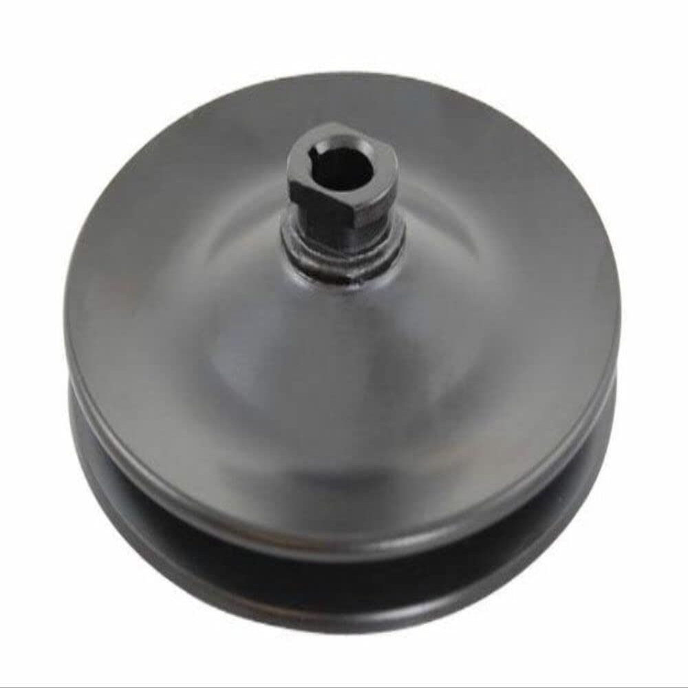 Black Steel Single Groove Power Steering Pulley Compatible with GM 1967-198