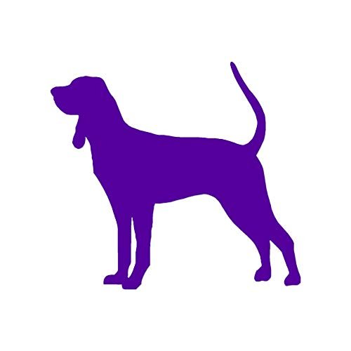 Black & Tan Coonhound Dog Breed - Vinyl Decal Sticker - 6.25" x 5.75" - Purple