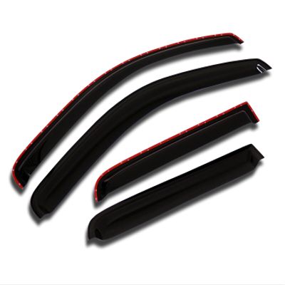 in-Channel Car Window Rain Guards Compatible with Mercury Mystique 1995-2000 | Tape-On | Rain Shields Window Visor Window Deflectors | Dark Smoke, 4 Pcs Set, WV2M-140i-2