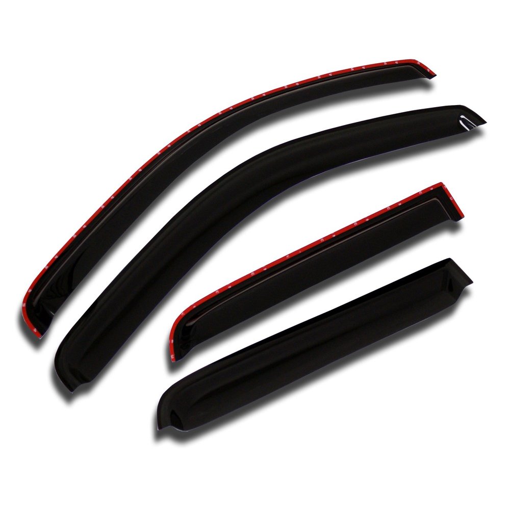 in-Channel Car Window Rain Guards Compatible with Mercury Mystique 1995-2000 | Tape-On | Rain Shields Window Visor Window Deflectors | Dark Smoke, 4 Pcs Set, WV2M-140i-2
