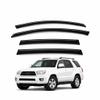 Outside Mount Car Window Rain Guards Compatible with Toyota 4Runner 2003-2009 | Tape-On | Rain Shields Window Visor Window Deflectors | Dark Smoke, 4 Pcs Set, WV2M-409 view 1