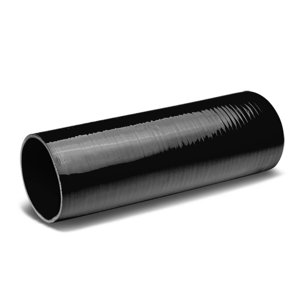 DNA MOTORING SH-35-12-BK 3.5" to 3.5" Black 12" Long Straight 3-Ply Silicone Hose for Turbo/Intercooler/Intake Piping