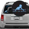 Yoonek Graphics Baby on Board Boy on Skateboard Decal Sticker (Baby Blue) (SKU: 301BabyBlue6w) view 1