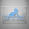 Yoonek Graphics Baby on Board Boy on Skateboard Decal Sticker (Baby Blue) (SKU: 301BabyBlue6w) view 2