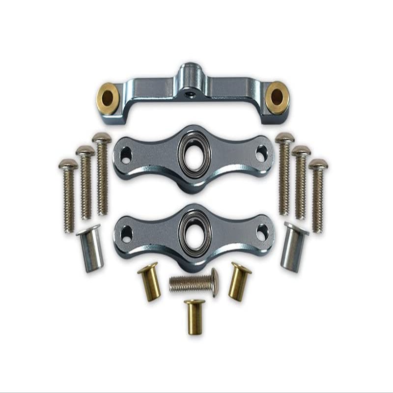 TT-01 Upgrade Parts Aluminum Steering Assembly With Bearings - 1 Set Gray Silver
