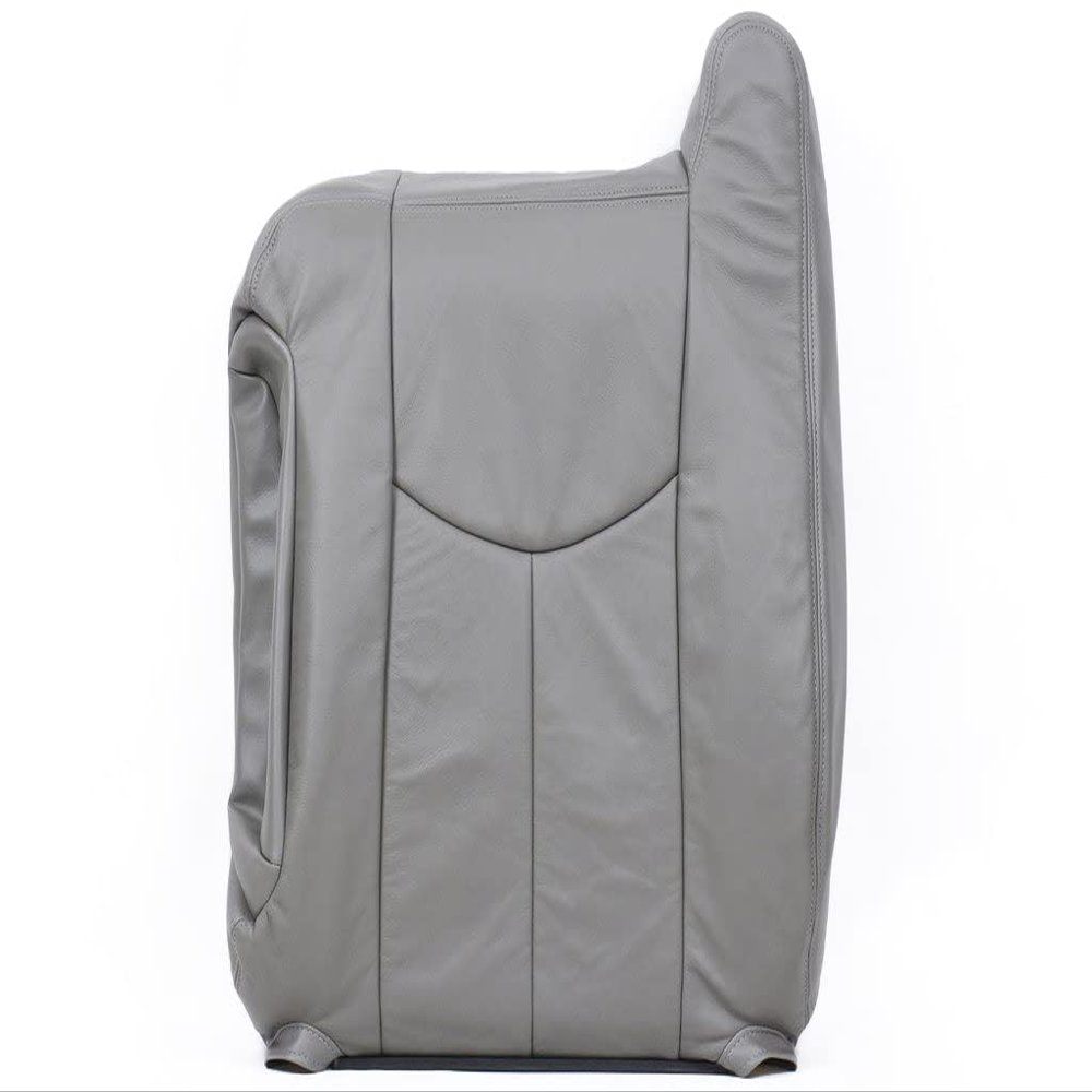 Richmond Auto Upholstery - Driver Side Lean Back Replacement Leather Seat Cover, Gray (Compatible with 2005 Chevy Silverado 1500 LT LS)
