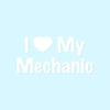 I Love My Mechanic Heart - Vinyl Decal Sticker - 12" x 5.75" - White view 1