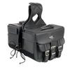 Milwaukee Leather SH67001ZB Black Straight Drop Zip-Off Triple Strap PVC Throw Over Saddlebags - One Size view 1