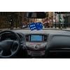 Zone Tech Blue 3" Square Hanging Dice-Soft Fuzzy Decorative Vehicle Hanging Mirror Dice with White Dots - Pair view 2