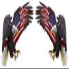American Eagle American Flag X Large Pair Decals 24" Each \ view 1