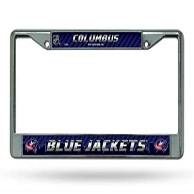 Rico Columbus Blue Jackets Chrome Metal License Plate Frame