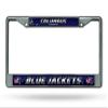 Rico Columbus Blue Jackets Chrome Metal License Plate Frame view 1