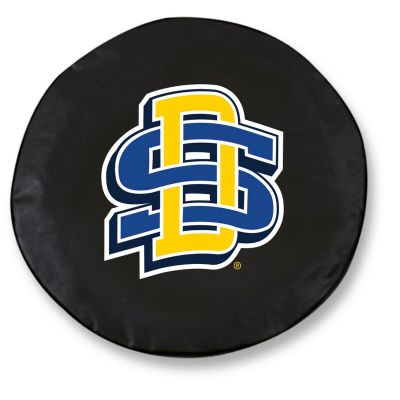 South Dakota State University Tire Cover - Size A (34"x8") on Black Vinyl