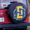 South Dakota State University Tire Cover - Size A (34"x8") on Black Vinyl view 2